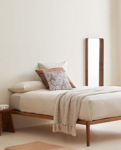 Zara Home - Простыня из ситца (300 нитей), экрю, 240x280 см