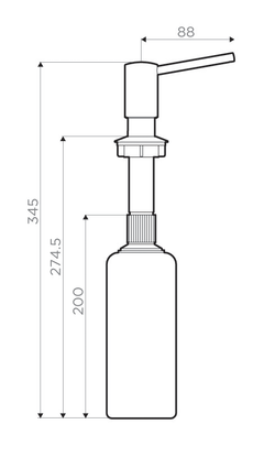 Дозатор Omoikiri OM-02-GR         leningrad grey