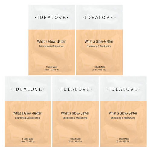 Idealove, What a Glow-Getter, осветляющие и увлажняющие тканевые маски, 5 шт. по 25 мл (0,85 жидк. унции)