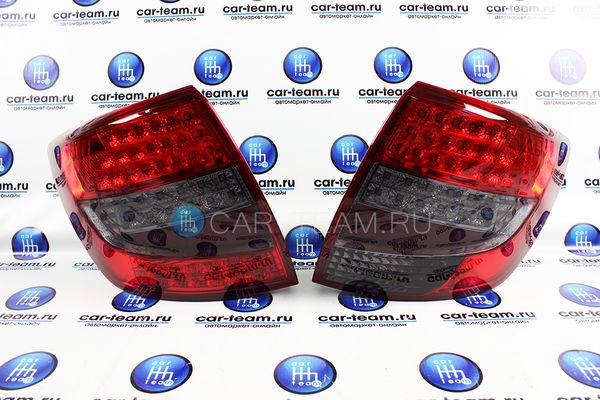 Задние фонари 310 LED на Лада Гранта седан, Гранта FL седан, диодные красно-серые