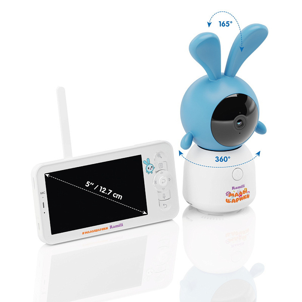 Видеоняня Ramili Baby RV100X2KROSH Крошик, с креплениями