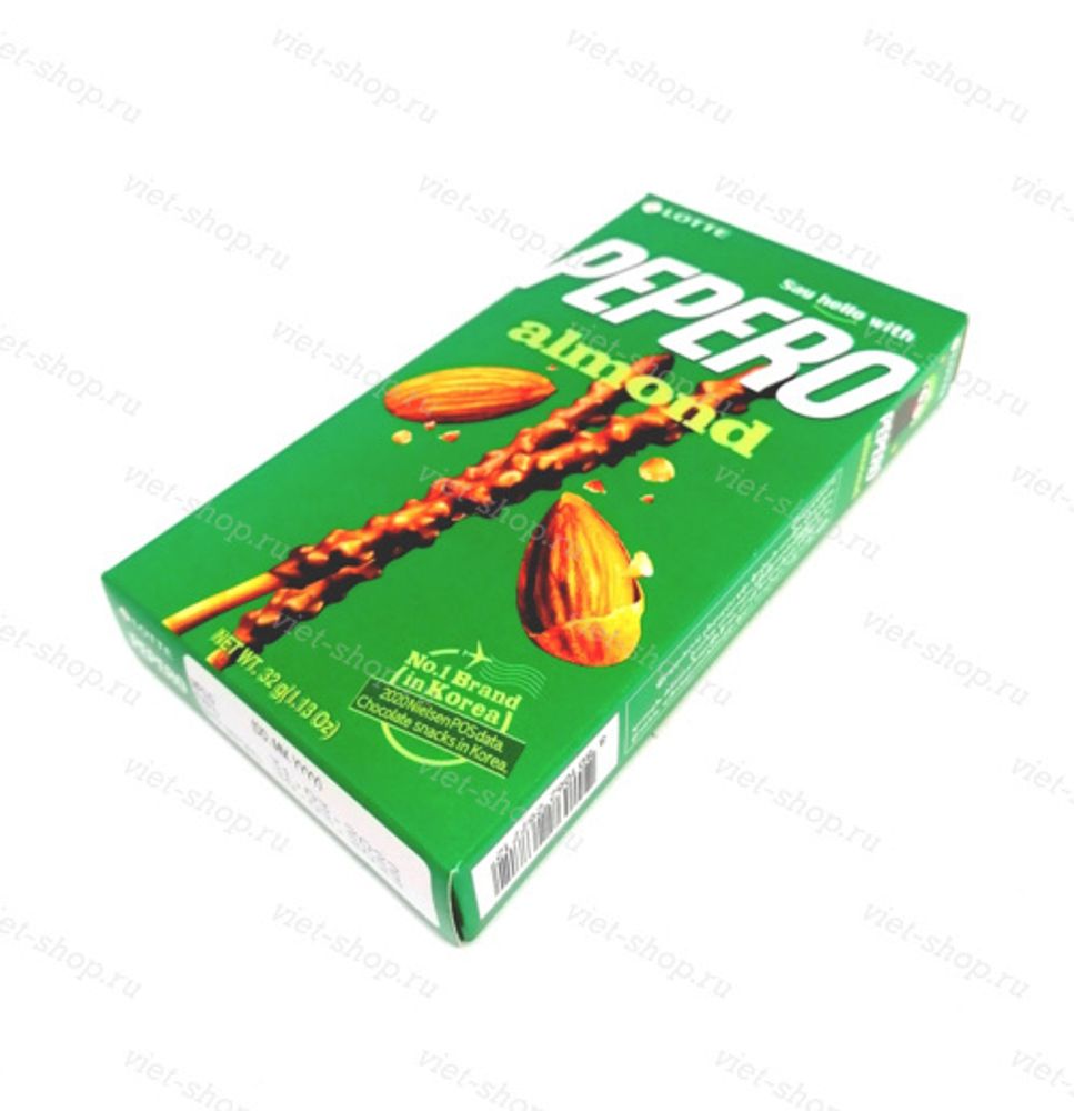 Соломка в шоколадной глазури Pepero Almond, Lotte, 32 гр.