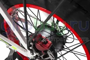 Электровелосипед Syccyba F10 Pro (48V/15Ah) - Белый с красными ободами фото №11