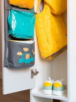 Набор для детского сада: кармашек, коврик, мешок. Львенок в машинке