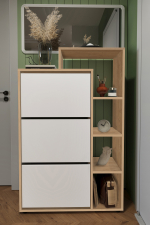 Обувница LEGO  - дуб/белый