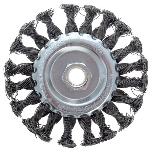 Щетка дисковая 115 мм/М14 для УШМ, проволока сталь крученая Yoko