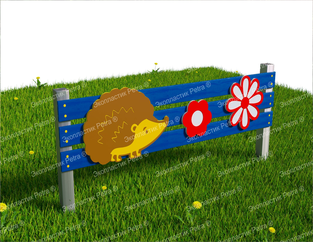 Забор уличный из экопластика Природа, секция 1490х400 мм