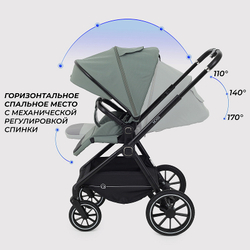 Детская коляска Rant Moss 3 в 1 с автокреслом Rant Cruise Black Green