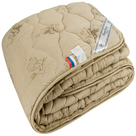 Одеяло "РУ. ВЕРБЛЮЖЬЯ ШЕРСТЬ" Лавртекс, зимнее, плотность 400 г/м2, микрофайбер, Россия.