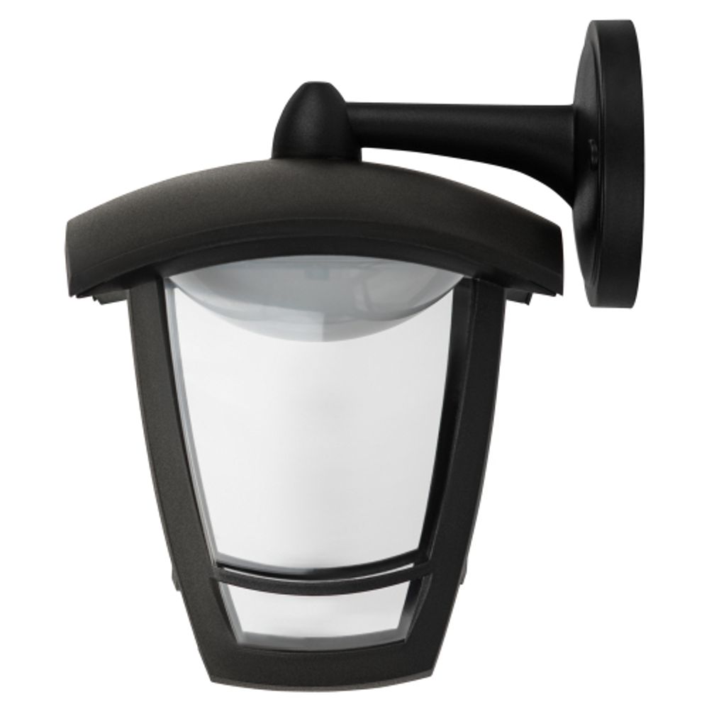 Садово-парковый светильник ЭРА «Дели 2» ДБУ 07-8-002 черный 4-гранный настенный IP44 светодиодный 8Вт 3000K | Садово-парковые светильники