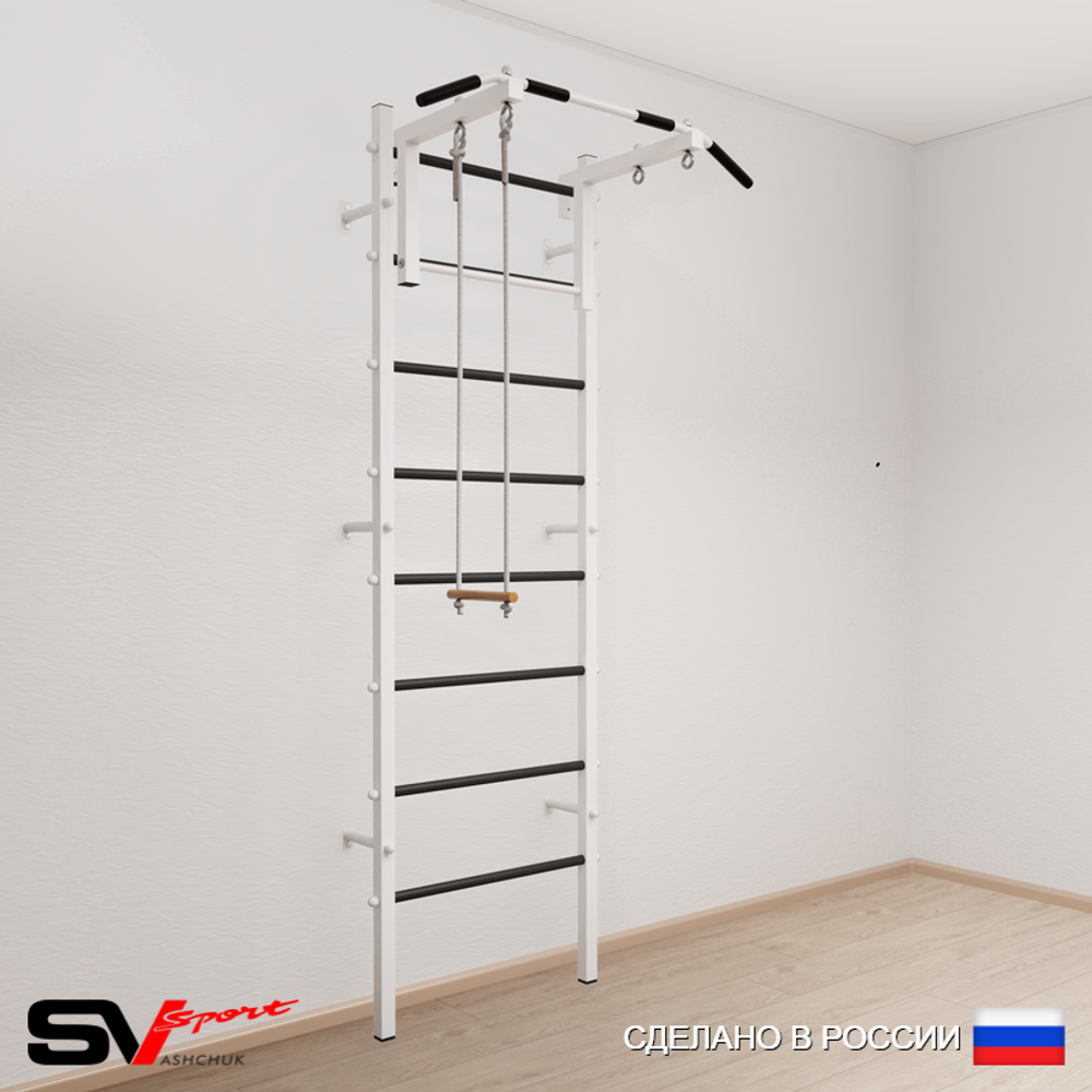 Шведская стенка Sv Sport усиленная 612 (Турник стандарт/Трапеция)