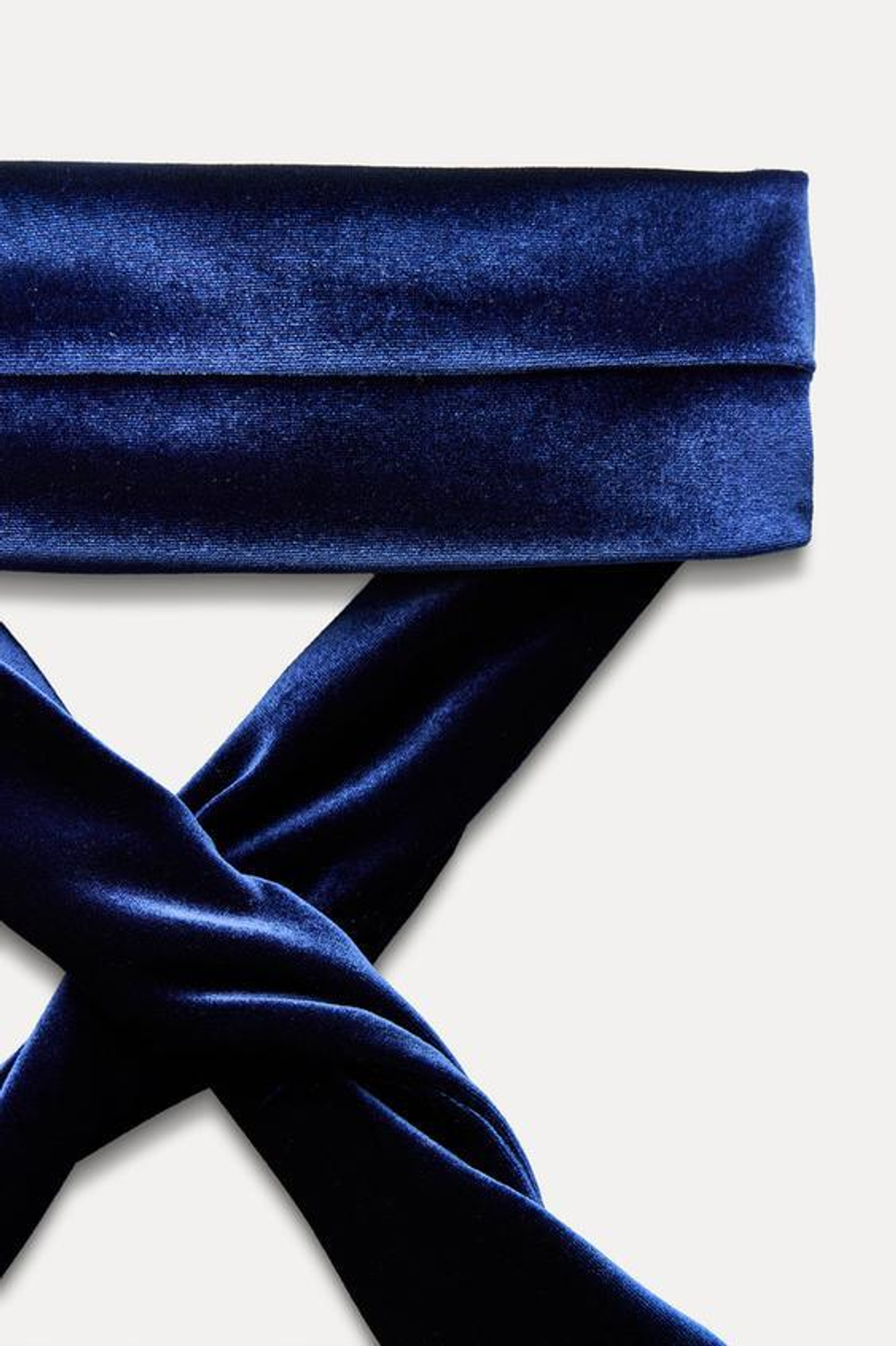 ZARA ТОП ИЗ БАРХАТА, ЦВЕТ НОЧНОГО НЕБА