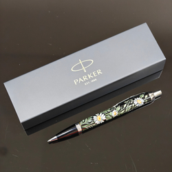 Коллекционная ручка Parker шариковая "Ромашки" с ручной росписью в коробке