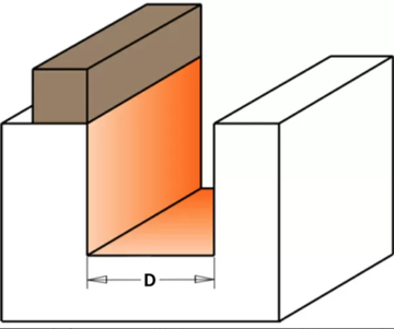 Фреза концевая  обгонная с подшипником D=16,0 I=31,7 S=8,0 L=66,5 CMT 912.160.11B