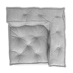 Модуль мягкий угловой Miracle велюр/букле, VT shape silver, 82x81x24 см