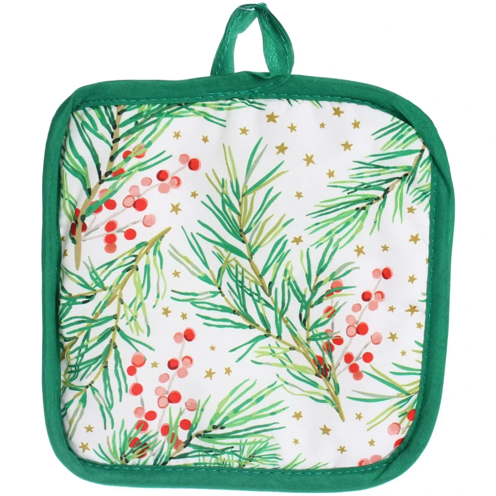 Прихватка в наборе с варежкой «Зимняя ягода», 17,5*17,5 см и 27*17 см