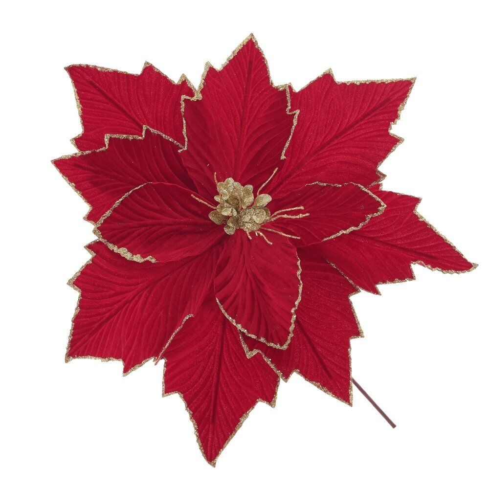 GAEM Цветок искусственный "Пуансеттия", L42 W42 H45 см, 3в.