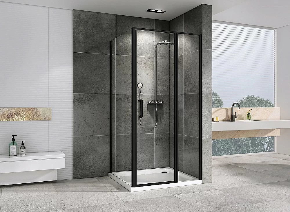Душевой уголок ABBER Sonnenstrand AG04100BS-S85B 100x85 стекло прозрачное/профиль черный