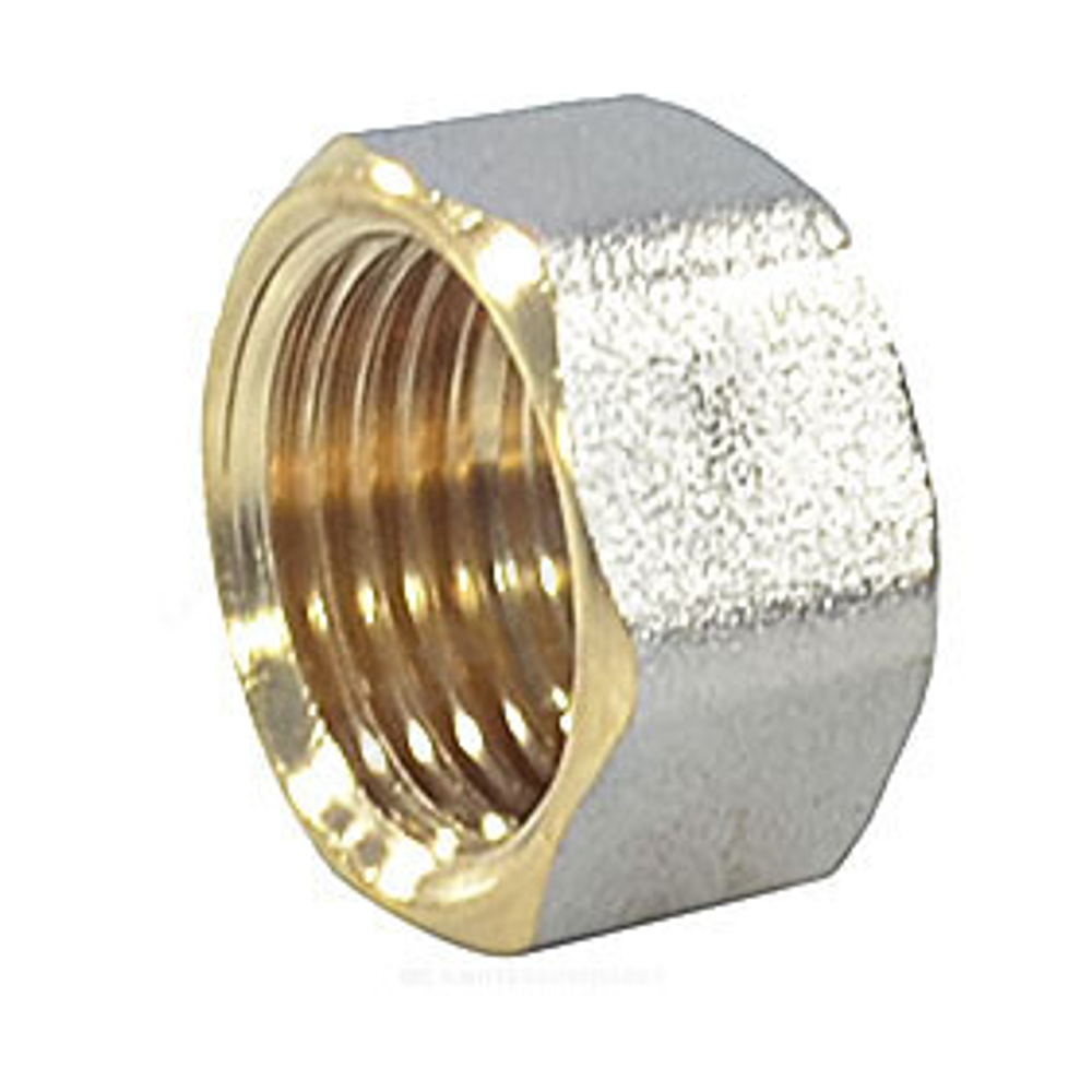 Заглушка латунь никель Ду 15 (1/2") ВР 9016 ГОСТ 32585-2013 Aquasfera 9016-01
