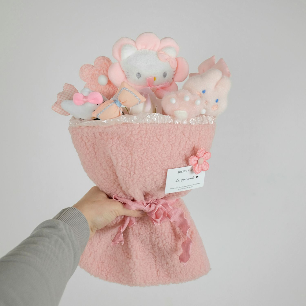 Мягкая игрушка Букет цветов Hello Kitty подарок девочке