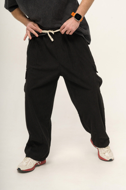 Брюки KUL'TURA Velveteen Cargo Черный