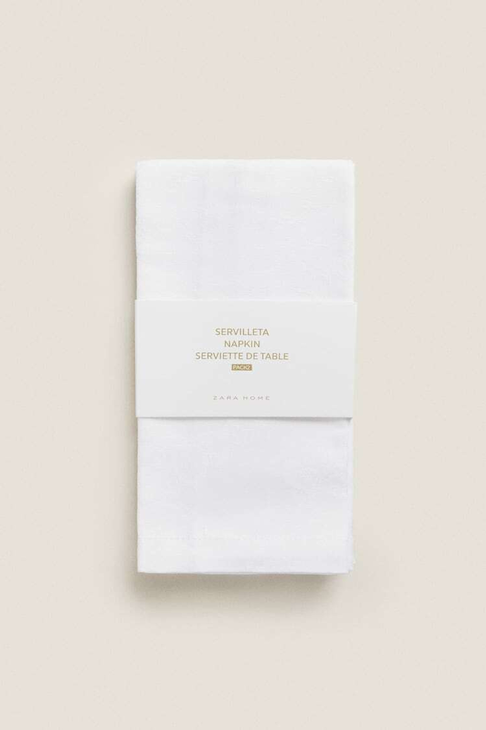 ZARA HOME ЖАККАРДОВЫЕ САЛФЕТКИ С ЦВЕТОЧНЫМ РИСУНКОМ (УПАКОВКА ИЗ 2 ШТУК),  БЕЛЫЙ