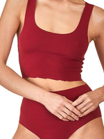 Женский укороченный бесшовный топ (Размер: L) (Цвет: красный)