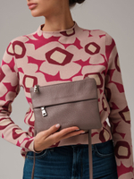 Сумка кросс-боди Deboro 3017 розово-серый