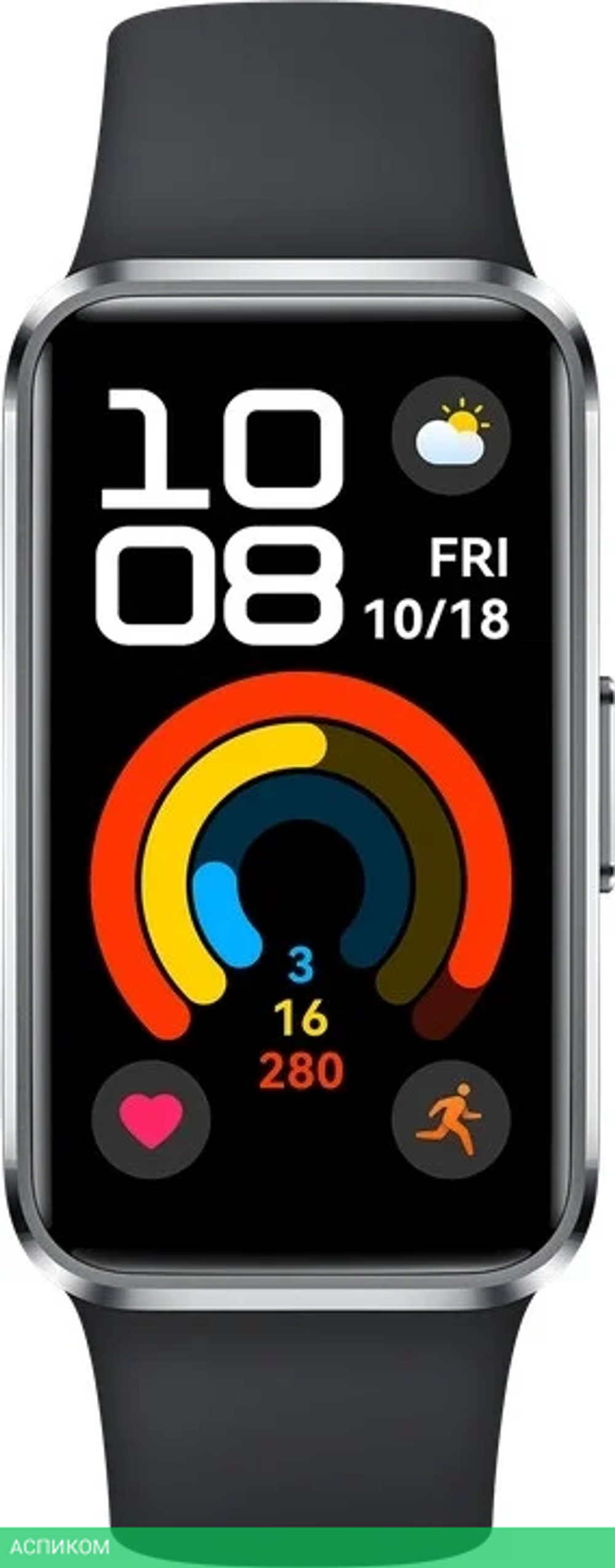 Фитнес-браслет Huawei Band 10 Matte Black Fluoroelastomer Strap NOR-B29 (55020FCP)