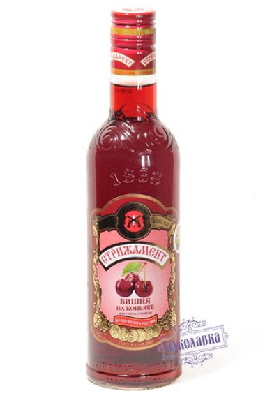 Настойка Стрижамент Вишня на коньяке сладкая 0.5л