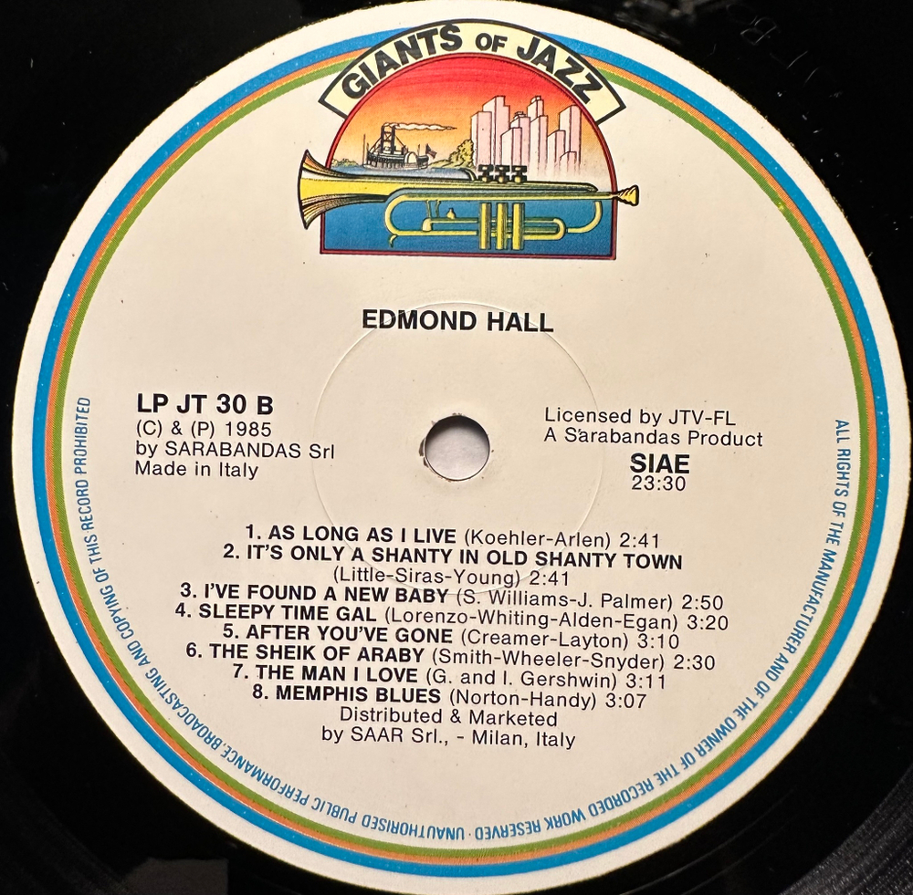 Edmond Hall - Edmond Hall (Италия 1985г.)