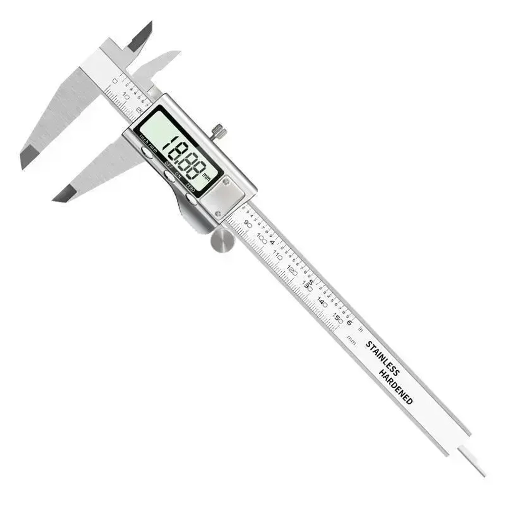 Штангенциркуль электронный, цифровой металлический, диапазон: 0-150