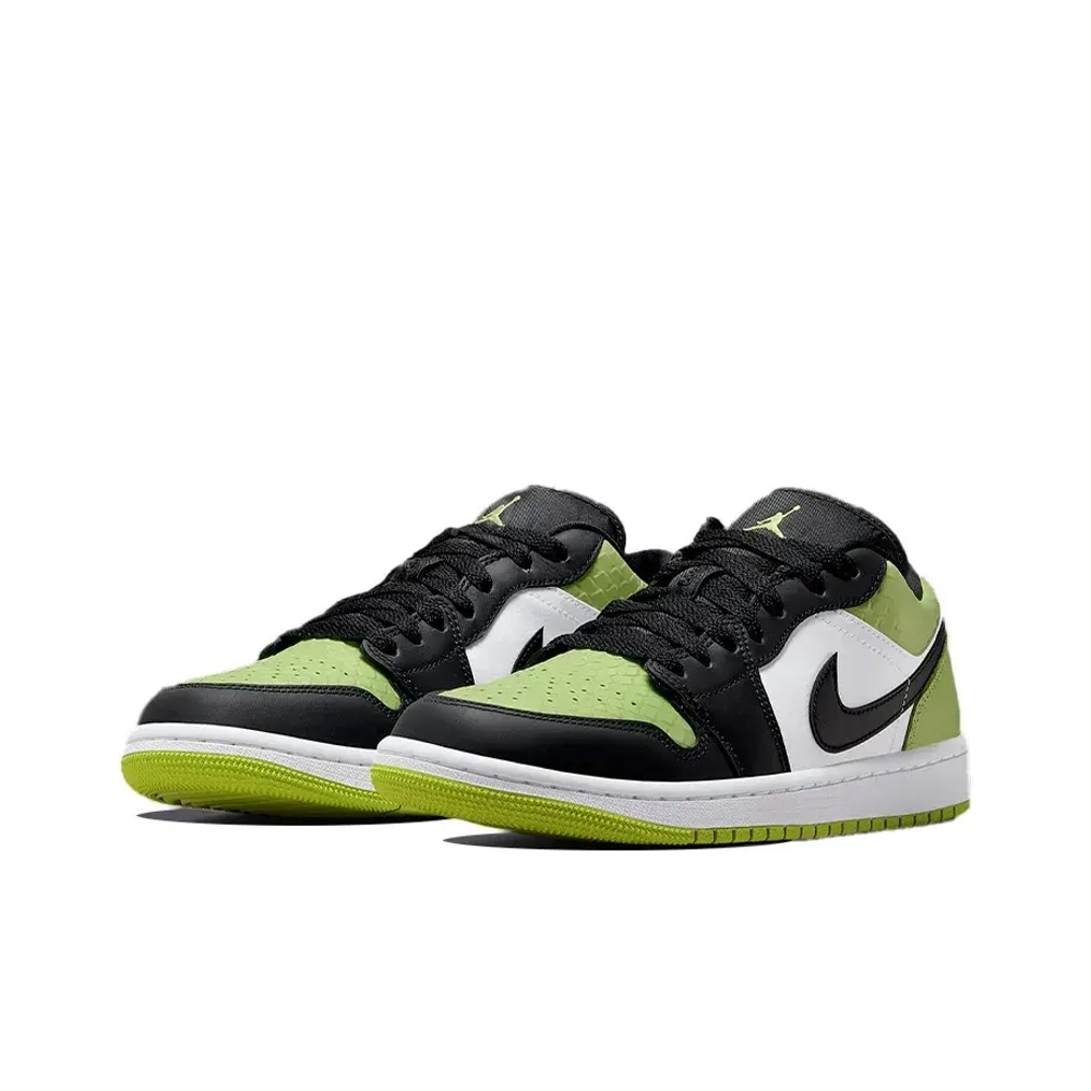 Женские кроссовки Air Jordan 1 Low SE 'Vivid Green Snakeskin' DX4446-301