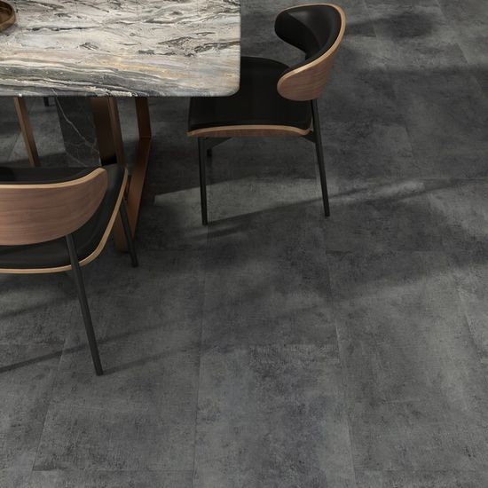 LVT плитка Evofloor Stone Glue Dark Concrete - Тёмный Бетон