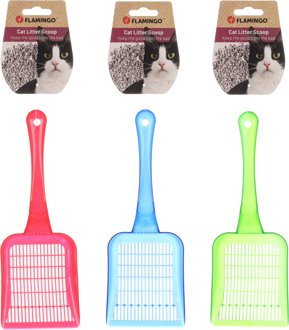 Совок для кошачьего туалета FIBI FINE, в ассортименте, Flamingo