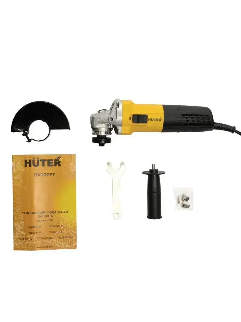 Болгарка УШМ E1112 Huter, 1100 Вт, диск 125 мм, регулировка оборотов, шлифмашина