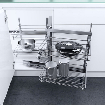 Vauth-Sagel Волшебный уголок CLASSIC, распашной фасад 450-600 мм, правый, хром