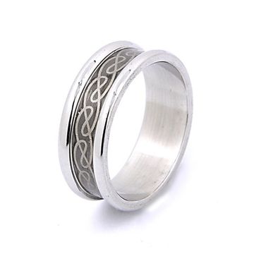 Кольцо стальное (36) "Орнамент"