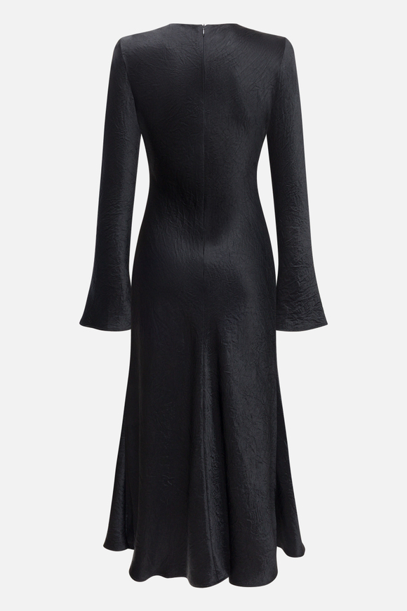 Платье-миди из жатого атласа