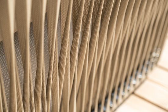 "Форли" лаунж-зона 4-местная плетеная из роупа (веревки), каркас алюминиевый светло-серый, роуп серо-коричневый