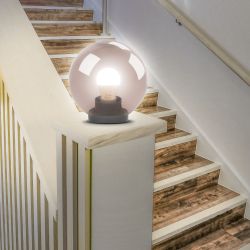 Садово-парковый светильник ЭРА НТУ 01-60-205 шар дымчатый на опору / кронштейн IP44 Е27 max60Вт d200mm