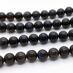 Бусины Лабрадор, темный тон, диаметр 6,4-6,6 мм, цена за 15-16 шт (1/4 нити)