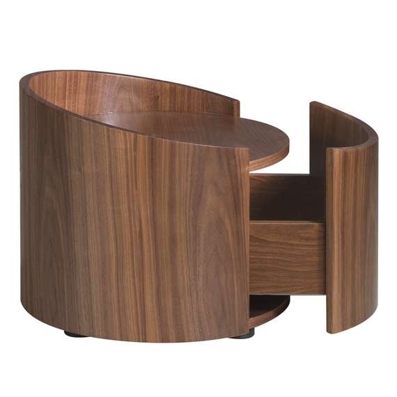 Прикроватная тумбочка с ящиком Angel Cerda 7130 из ореха