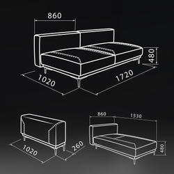 Угловой диван "Дуглас" с оттоманкой PREMIUM SOFA
