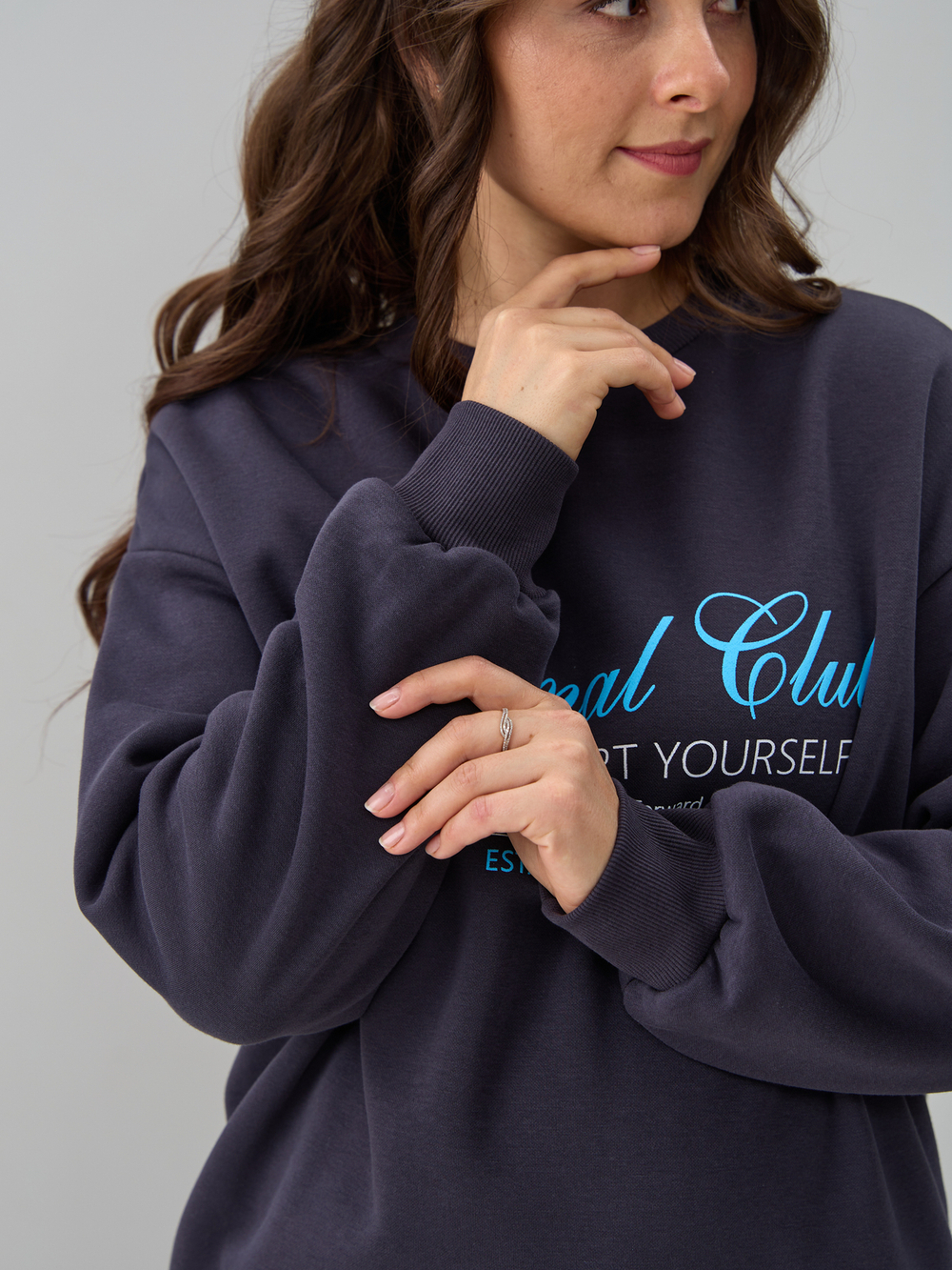 Толстовка Кис-090/антрацит-п