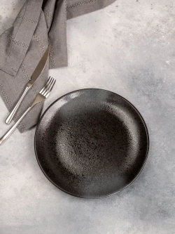 Набор посуды 6 тарелок 27 см плоских графит для ресторана