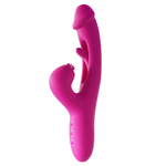Розовый вибратор-кролик 26,5см режимом воздушно-волновой стимуляции Amovibe G Spot Ultra Flapping Rabbit Vibrator Pink