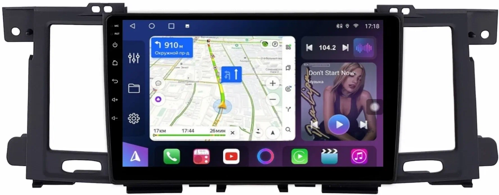 Магнитола Nissan Patrol Y62, Infiniti QX56/QX80 2010-2017 (поддержка Bose, 360 и мониторов, рамка тип 1) - FarCar BM3261M+RZ на Android 13, QLED, TS10, 4Гб+32Гб, CarPlay, 4G SIM-слот