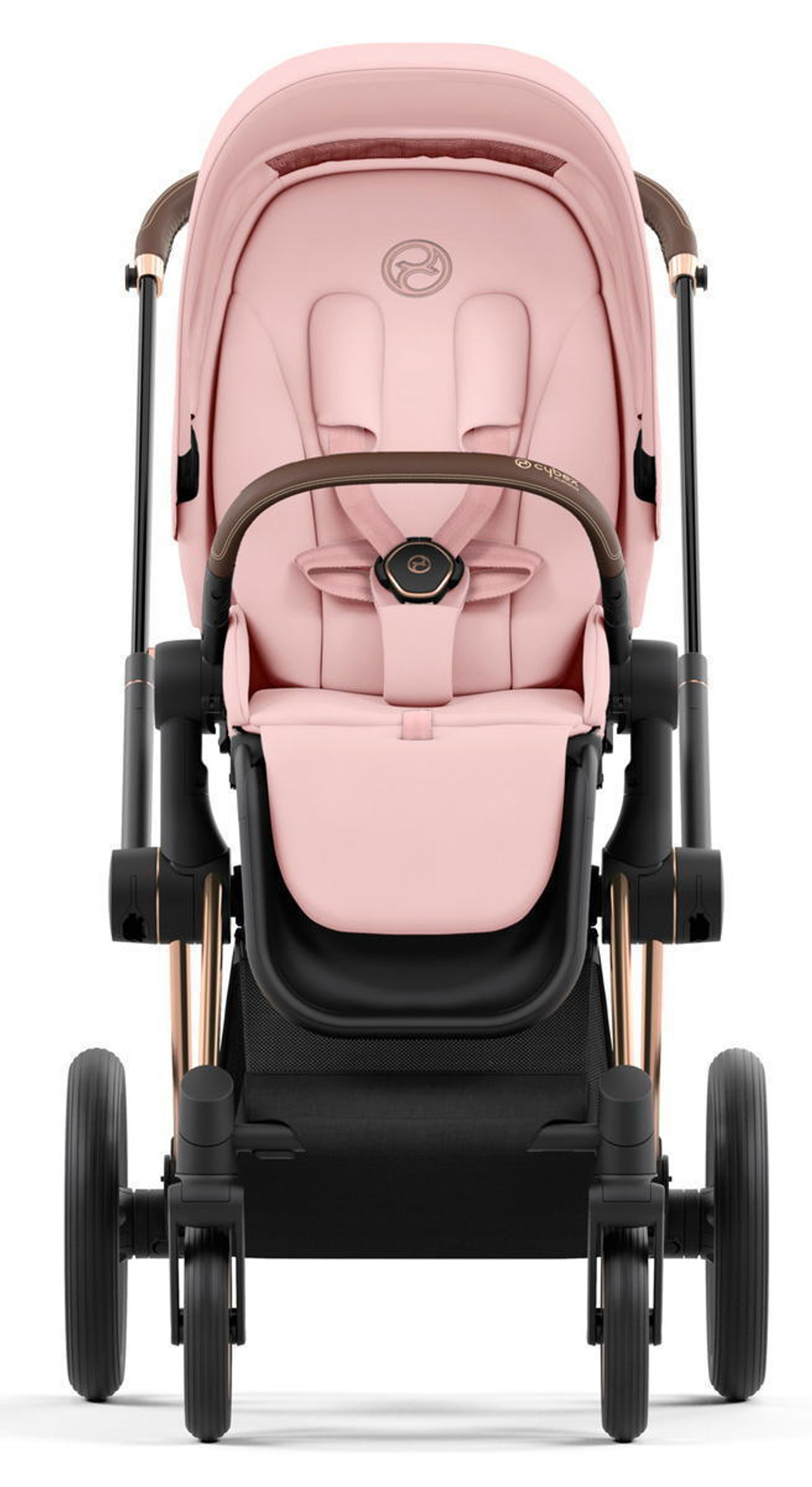 Коляска 3 в 1 Cybex Priam IV Rosegold complete и автокресло Aton B2 i-Size Dynamic Red Peach Pink