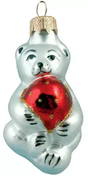 ФУ-35 Ёлочное украшение Медвежонок с мячом 11 см., Коломеев